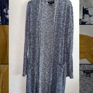 Long WHBM Navy Cardigan size L